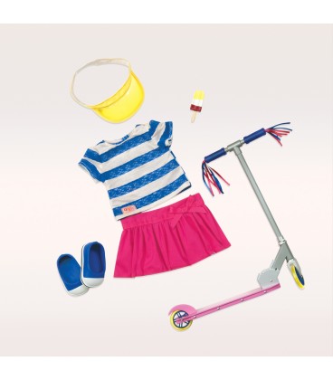 Our Generation deluxe outfit zomeroutfit met step en ijsje Our Generation deluxe outfit zomeroutfit met step en ijsje