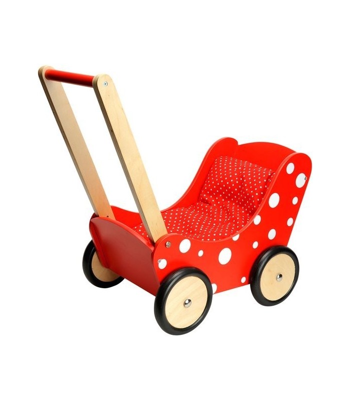 Houten poppenwagen rood | for Kids