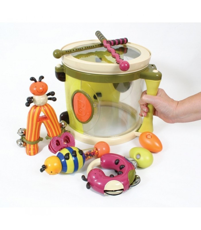 Jet Soepel Uitverkoop B. Toys Parum Pum Pum | Drum met 7 muziekinstrumentjes | Voor kinderen