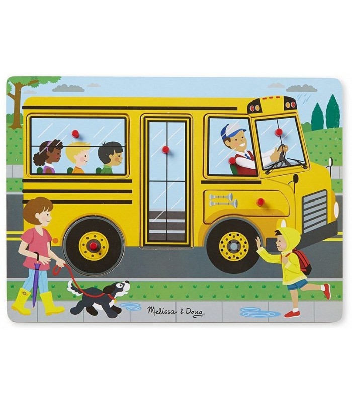 Houten puzzels speciaal4kids.nl Houten ABC bus met dierenvormen | Auto's & speelsets | Hopsa