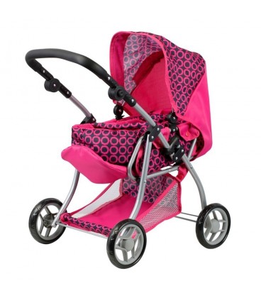 Mini Mommy Poppenwagen roze