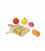Houten speelgoed fruit en groente met snijplank en mes