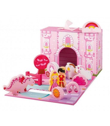 Speelgoed Prinsessenkasteel | 13-delig set in koffer | Merk: Jouéco
