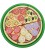 Houten pizza met pizzasnijder en toppings | Speelgoed eten