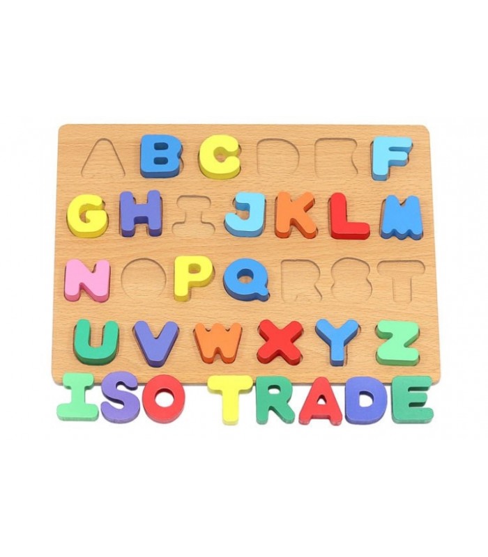 Bezwaar Beschrijving Sportman Houten puzzel alfabet 27 delig | ABC puzzel met verhoogde letters