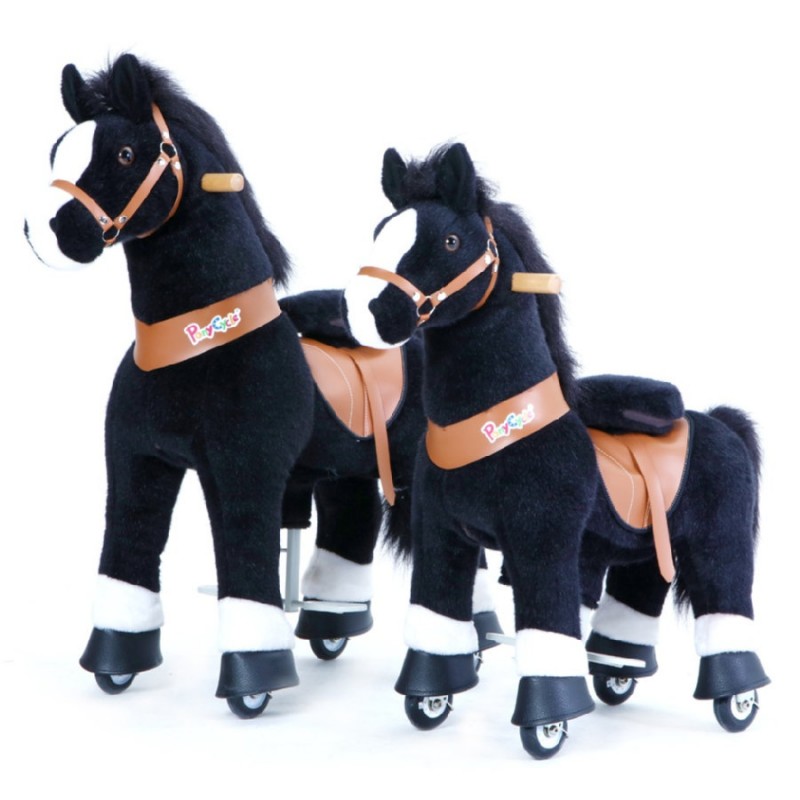 kristal kalf hybride Ponycycle Zwart Paard U426 voor kinderen van 4 tot 9 jaar