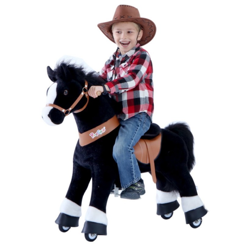 Ponycycle Zwart Paard U426 voor van 4 tot 9 jaar