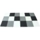 Puzzelmat met grijs, witte en zwarte tegels - 172 x 87 cm