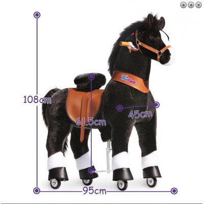 Ponycycle Zwart Paard Ux526 voor kinderen vanaf 7 jaar