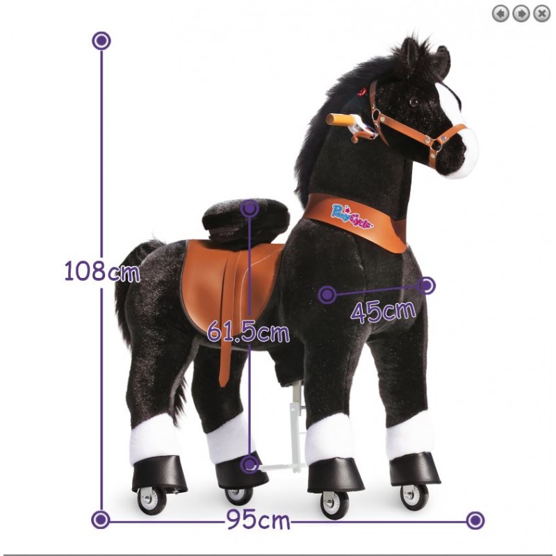 nikkel feit tunnel Ponycycle Zwart Paard Ux526 | Vanaf 7 jaar | Met Handrem