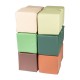 12 speelblokken - hoogwaardig foam - 15x15 cm - gemengde kleuren