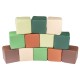 12 speelblokken - hoogwaardig foam - 15x15 cm - gemengde kleuren