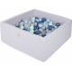 Ballenbak BLUE LAGOON set met 300 ballen | Vierkant | 90x90x40 cm