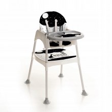 Kinderstoel 3 in 1 Verstelbaar - Stoel en Tafel - Kleur Zwart