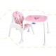 Kinderstoel 3 in 1 Verstelbaar - Stoel en Tafel - Kleur Roze
