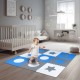 Babyduck puzzelmat 180 x 180 cm | Kleuren: Blauw, Wit Grijs