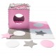 Babyduck puzzelmat 180 x 180 cm | Kleuren: Roze, Wit Grijs