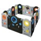 Baby Vivo box Neo zwart - grondbox - speelbox- playpen-kruipbox- kunststof 14 elementen