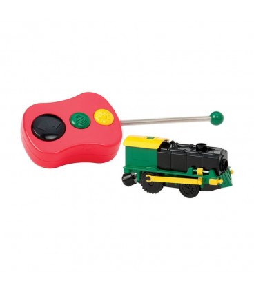 Draadloze locomotief voor houten treinbanen Draadloze locomotief voor houten treinbanen